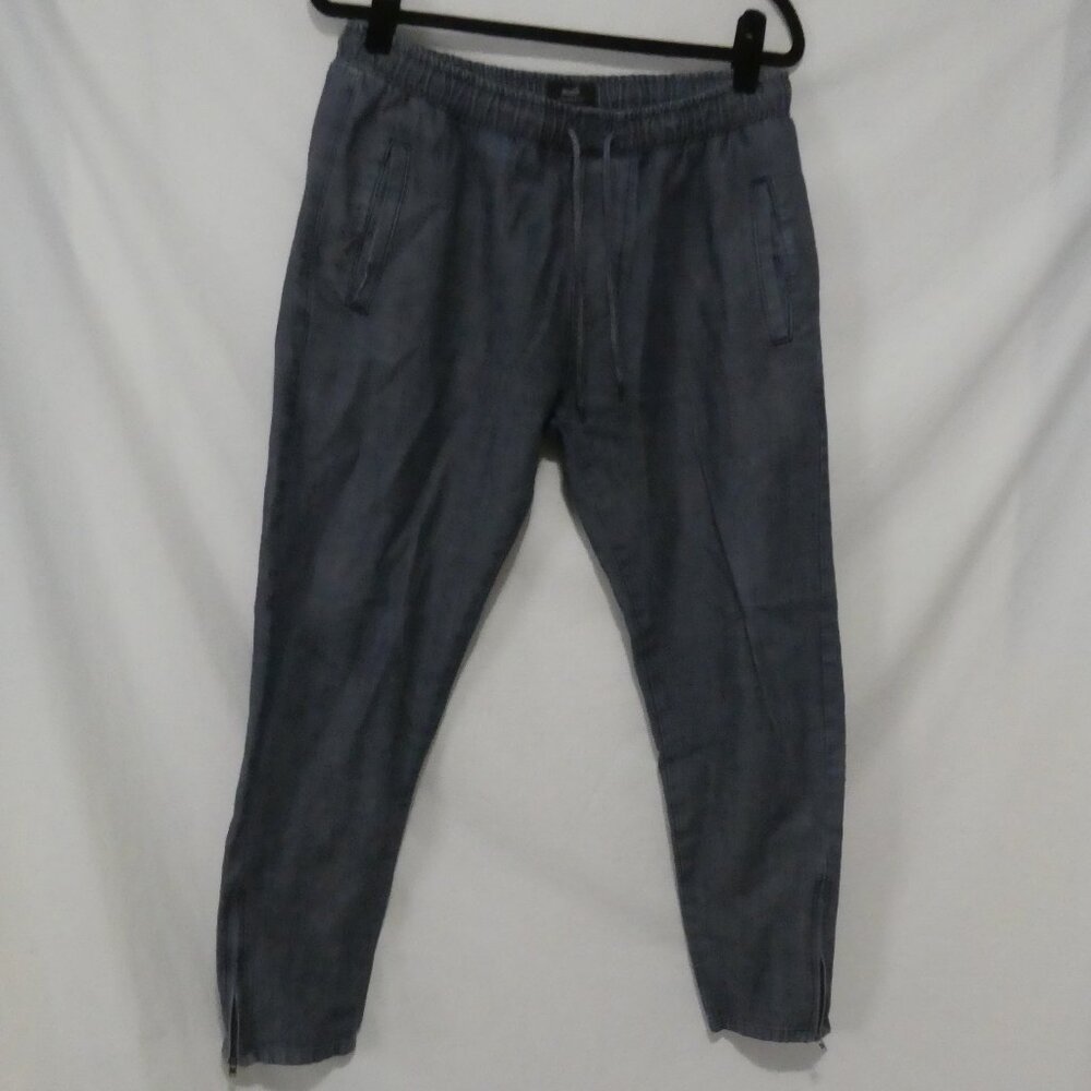 BREAKOUT - Cropped Fit | W 36 - L 28 | Stylish Elastic Waistband Pants | Zip Hem